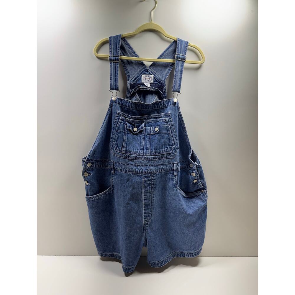 Carolina Plus Blues Women’s Denim Jean Short Overalls Plus Sz 24W Cowgirl